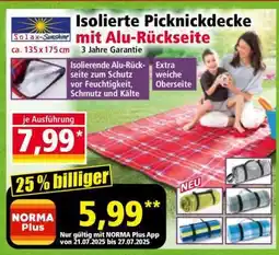 Norma Isolierte Picknickdecke mit Alu-Rückseite Angebot