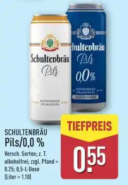 Aldi Nord SCHULTENBRÄU Pils/0,0 % Angebot