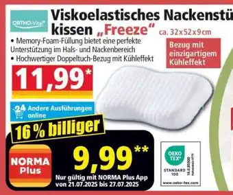 Norma Viskoelastisches Nackenstützkissen „Freeze“ Angebot