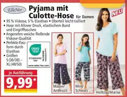 Norma Pyjama mit Culotte-Hose Angebot