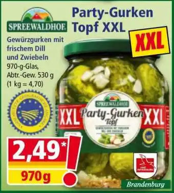Norma Party-Gurken Topf XXL Angebot