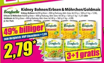 Norma Kidney Bohnen/Erbsen & Möhrchen/Goldmais Angebot