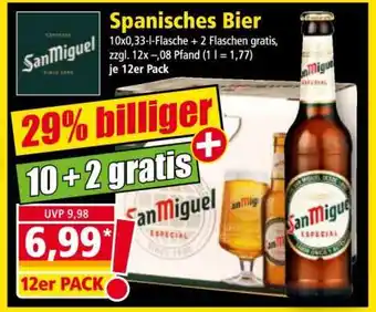 Norma Spanisches Bier Angebot