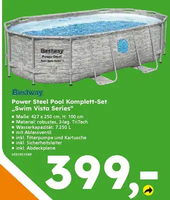 Globus Baumarkt Bestway Power Steel Pool Komplett-Set ,,Swim Vista Series" Angebot