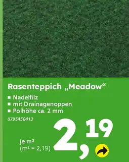Globus Baumarkt Rasenteppich „,Meadow" Angebot