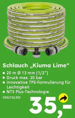 Globus Baumarkt PRIMASTER Schlauch,,Kiuma Lime" Angebot
