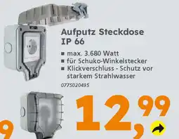 Globus Baumarkt Aufputz Steckdose IP 66 Angebot