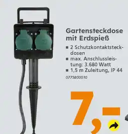 Globus Baumarkt Gartensteckdose mit Erdspieẞ Angebot