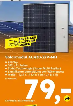 Globus Baumarkt Solarmodul AU430-27V-MH Angebot