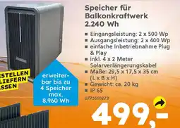 Globus Baumarkt Speicher für Balkonkraftwerk 2.240 Wh Angebot