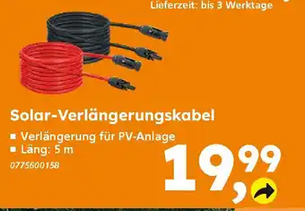 Globus Baumarkt Solar-Verlängerungskabel Angebot