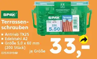 Globus Baumarkt SPAX Terrassenschrauben Angebot