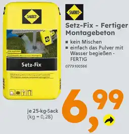 Globus Baumarkt SAKRET Setz-Fix - Fertiger Montagebeton Angebot