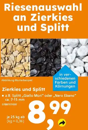 Globus Baumarkt Zierkies und Splitt Angebot
