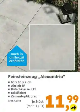 Globus Baumarkt Feinsteinzeug „,Alexandria" Angebot