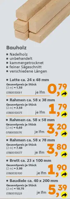 Globus Baumarkt Bauholz Angebot