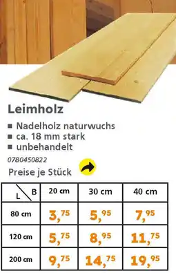 Globus Baumarkt Leimholz Angebot