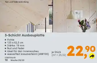 Globus Baumarkt 3-Schicht Ausbauplatte Angebot