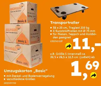 Globus Baumarkt Umzugskarton ,,Basic" Angebot