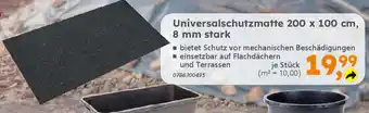 Globus Baumarkt Universalschutzmatte 200 x 100 cm, 8 mm stark Angebot