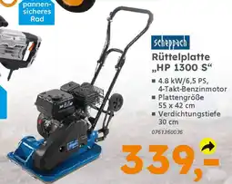 Globus Baumarkt scheppach Rüttelplatte ,,HP 1300 S" Angebot