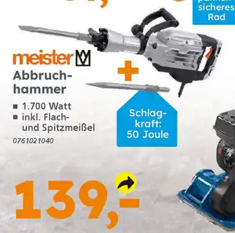 Globus Baumarkt meister Abbruchhammer Angebot