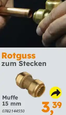 Globus Baumarkt Rotguss zum Stecken Muffe 15 mm Angebot