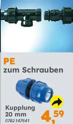 Globus Baumarkt PE zum Schrauben Kupplung 20 mm Angebot