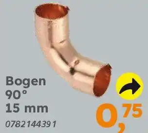 Globus Baumarkt Kupfer zum Löten Bogen 90° 15 mm Angebot