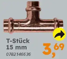 Globus Baumarkt Kupfer zum Pressen T-Stück 15 mm Angebot