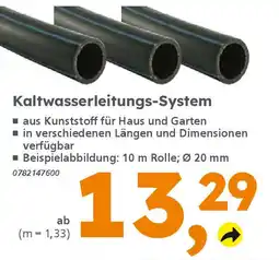 Globus Baumarkt Kaltwasserleitungs-System Angebot