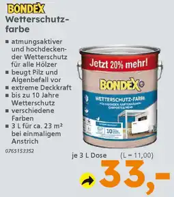 Globus Baumarkt BONDEX Wetterschutzfarbe Angebot