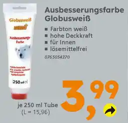 Globus Baumarkt Ausbesserungsfarbe Globusweiß Angebot