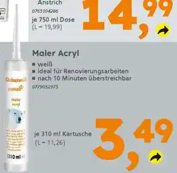 Globus Baumarkt Maler Acryl Angebot