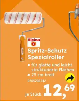 Globus Baumarkt Alpina Spritz-Schutz Spezialroller Angebot