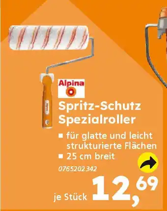 Globus Baumarkt Alpina Spritz-Schutz Spezialroller Angebot
