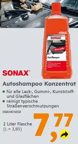 Globus Baumarkt SONAX Autoshampoo Konzentrat Angebot