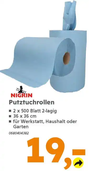 Globus Baumarkt NIGRIN Putztuchrollen Angebot