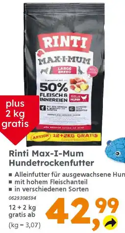 Globus Baumarkt Rinti Max-I-Mum Hundetrockenfutter Angebot