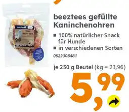 Globus Baumarkt beeztees gefüllte Kaninchenohren Angebot