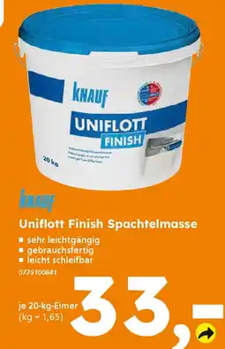 Globus Baumarkt KNAUF Uniflott Finish Spachtelmasse Angebot