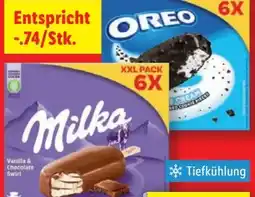Lidl Milka Stieleis Vanilla & Chocolate Swirl Angebot