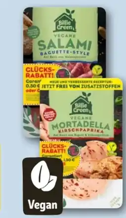 REWE Center Billie Green Vegane Salami Angebot