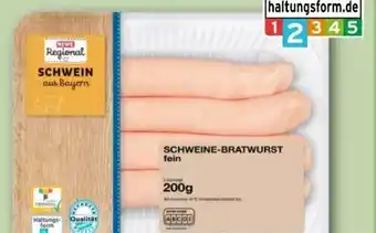 REWE Center Rewe Regional Schweine-Bratwurst Angebot