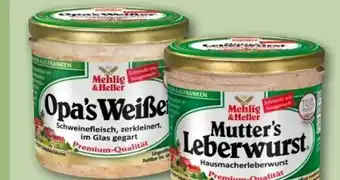 REWE Center Mehlig & Heller Wurst im Glas Angebot