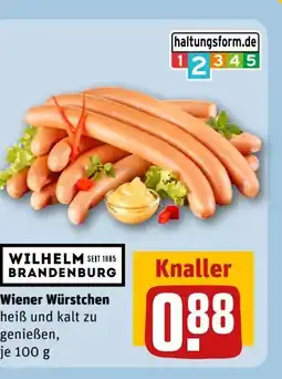 REWE Metzgerei Wilhelm Brandenburg Wiener Würstchen Angebot
