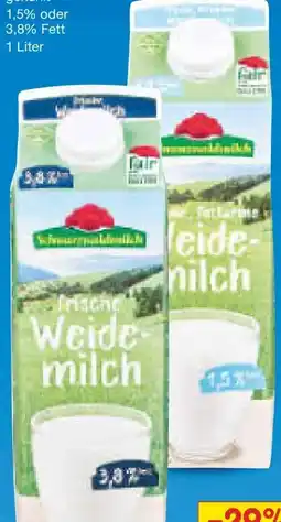 Netto Marken-Discount Schwarzwaldmilch Weidemilch Angebot