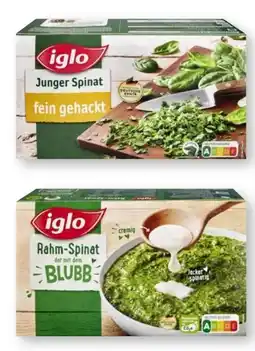 Scheck-in-Center Iglo Spinat Angebot