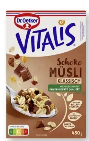 Scheck-in-Center Dr. Oetker Vitalis Schoko Müsli Angebot