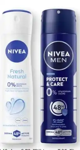 Scheck-in-Center Nivea Deo-Spray Angebot